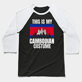 This Is My Cambodian Costume for Men Women Vintage Cambodian Baseball T-Shirt